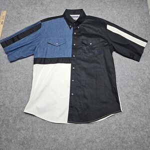 Vintage 1980s Alamosa South Western Style Button‎ Down Shirt Size Large